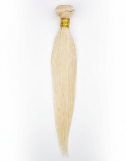 9A Malaysian Straight Human Hair Extension Platinum Blonde