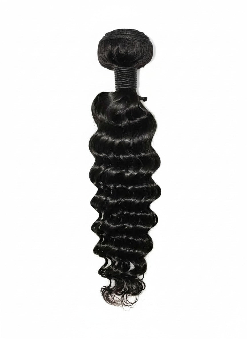 Brazilian Deep Wave 100% Human Hair Bundle - 9A